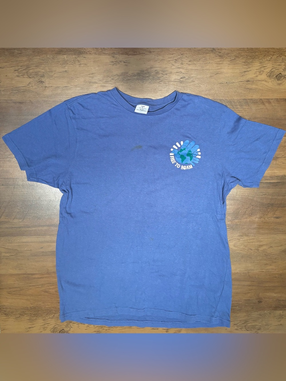 Cotton On Indigo Tee with Hippie Graphic